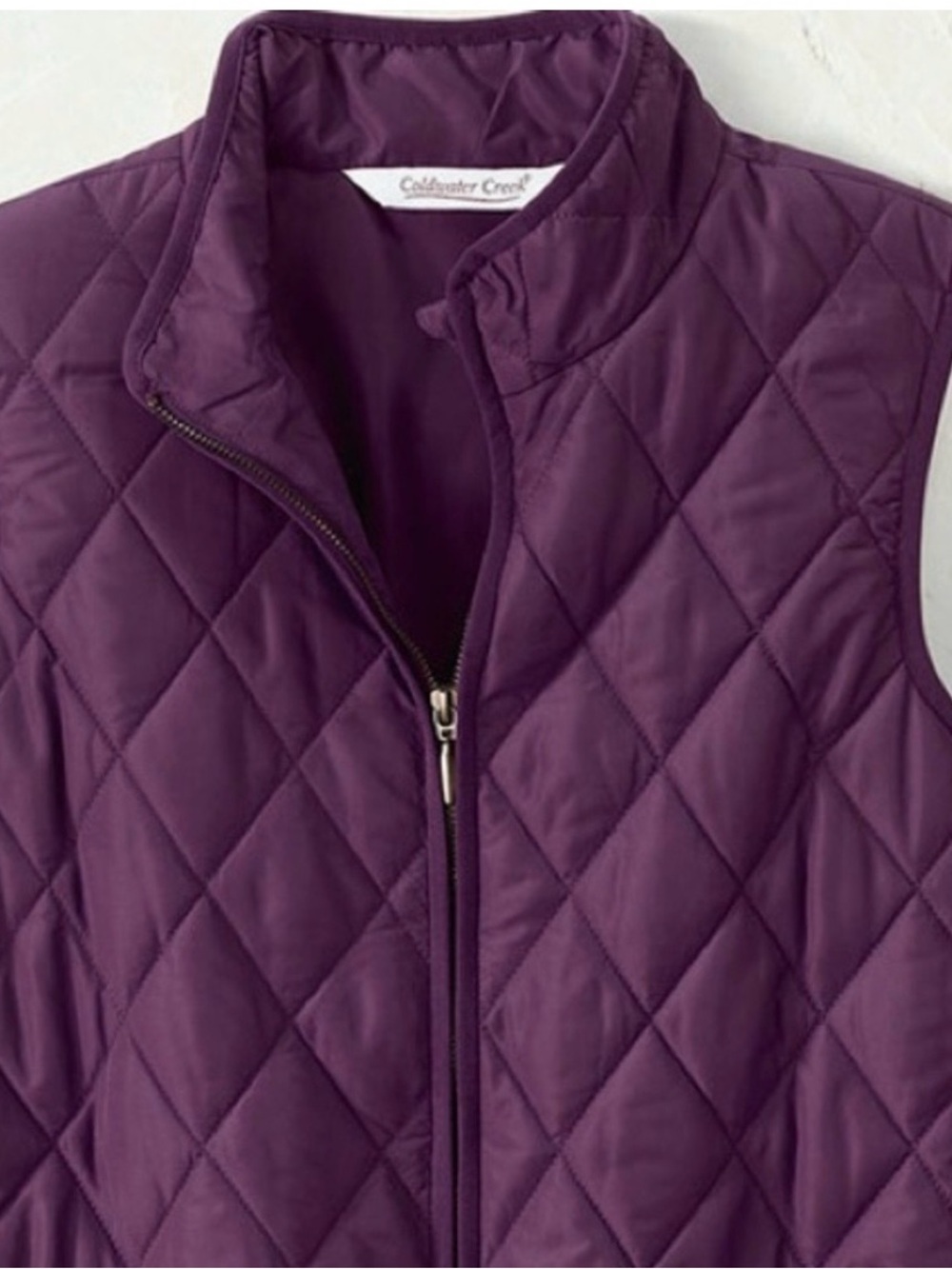 Coldwater Creek Quilted Plum Vest